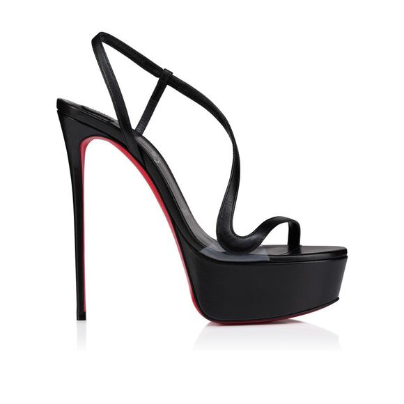 Christian Louboutin Rosalie Alta 150 Black Strap Platform Sandal Heel Pump 41 - Picture 3 of 13